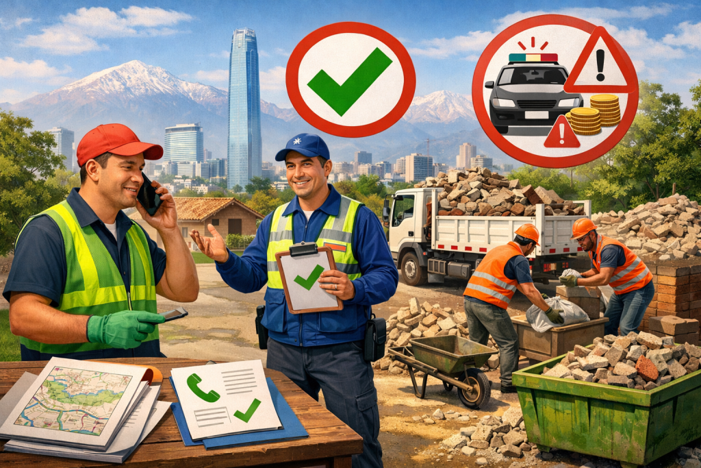 Cómo contratar retiro de escombros en Santiago sin multas ni problemas (Guía 2026)